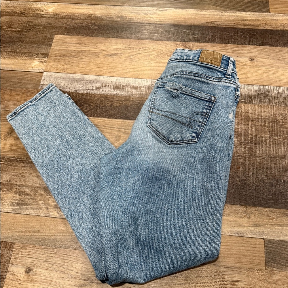 American Eagle Outfitters Light Blue Straight Leg Jeans